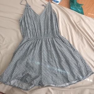 Divided Gray Pattern Romper